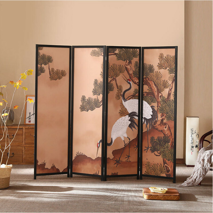 Popular wood furniture (4 pieces in total) Office screen, entrance hall partition, living room screen [Pattern 6] 4 pieces in total, 200x50cmx4 pieces