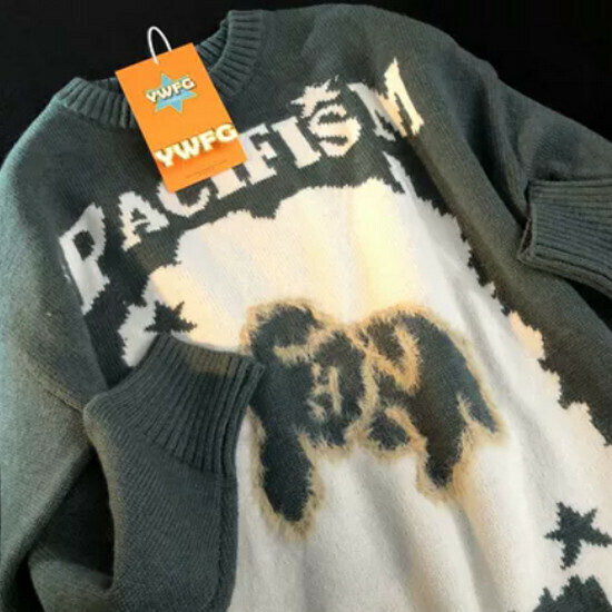 Hot selling plush cartoon loose sweater and sweater [royal blue] [S-XL size] (please contact customer service to confirm the delivery size after placing the order)