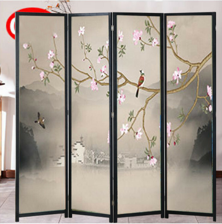 Popular wood furniture (4 pieces in total) Office screen, entrance hall partition, living room screen [Pattern 9] 4 pieces in total, 200x50cmx4 pieces