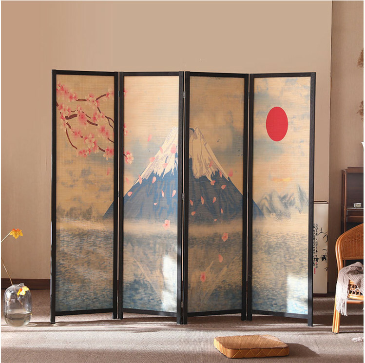 Popular wood furniture (4 pieces in total) Office screen, entrance partition, living room screen [Pattern 2] 4 pieces in total, 180x45cmx4 pieces