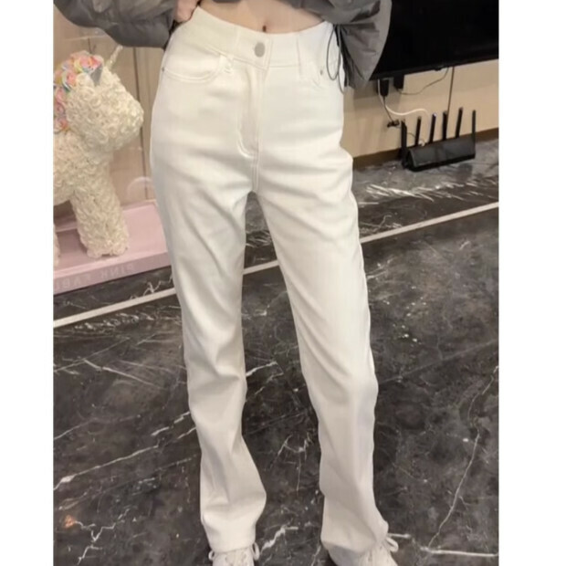 Hot-selling high-waisted loose wide-leg pants [Milk White Regular Edition] Sizes [S-XL] [Please contact customer service to confirm the delivery size after placing the order]