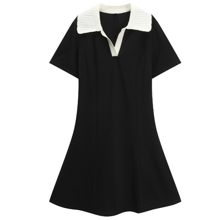 熱賣POLO領連衣裙(黑色)(XS-XL碼)(下單後聯絡客服確認發貨尺碼)