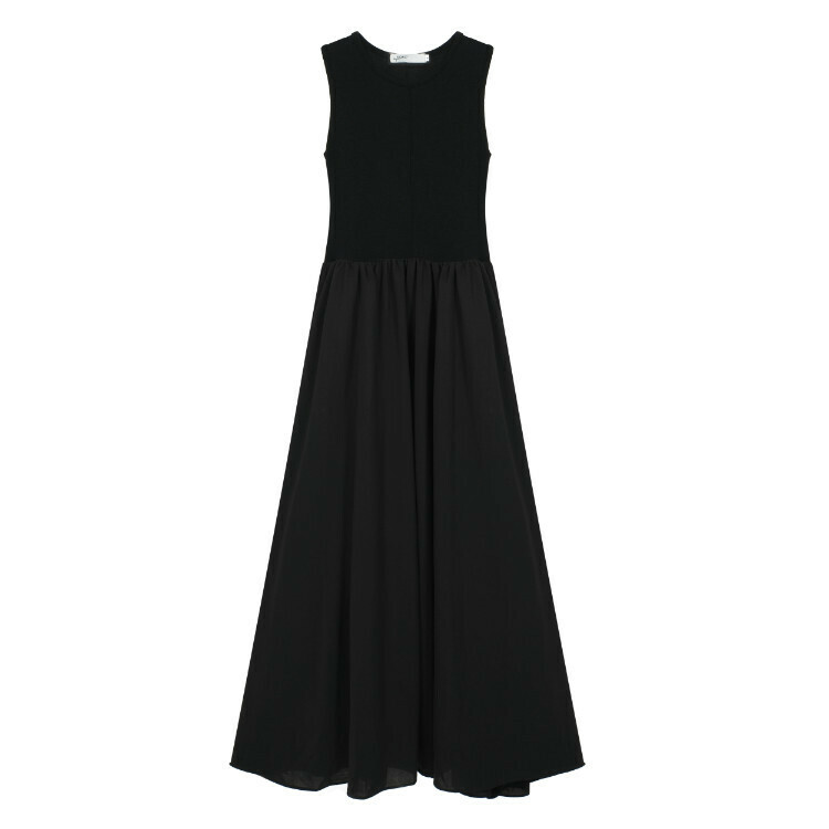 Hot selling round neck sleeveless knitted dress (black) (S-L size) (contact customer service after placing the order to confirm the delivery size)