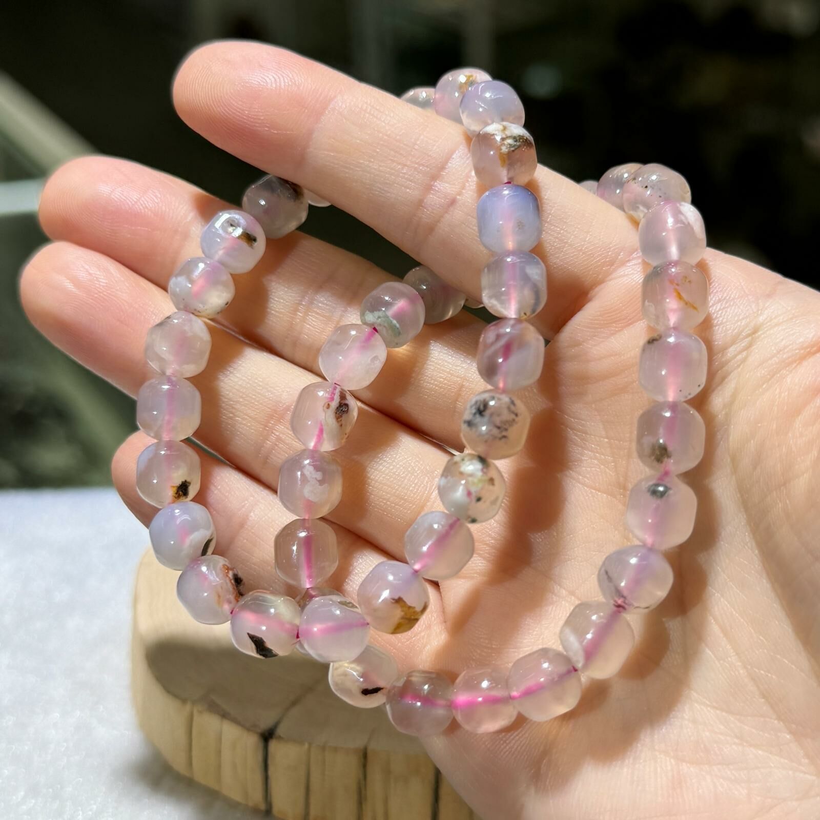 櫻花瑪瑙手串 7 mm +/-