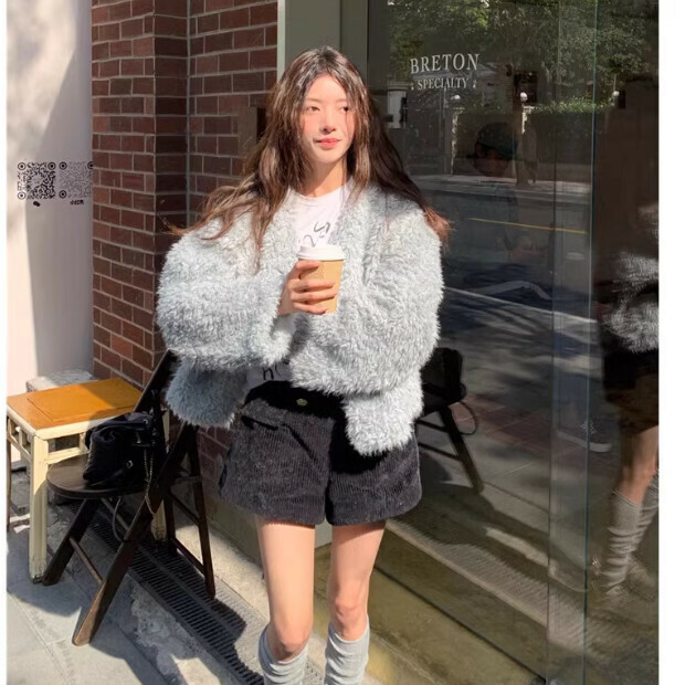 Hot selling short jacket [grey blue] size [S size - XL size] [please contact customer service to confirm the delivery size after placing the order]