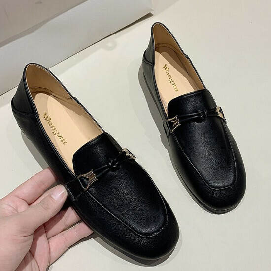 熱賣軟皮軟底單鞋【黑色】【35-40碼】（下單後請聯絡客服確認發貨尺碼）
