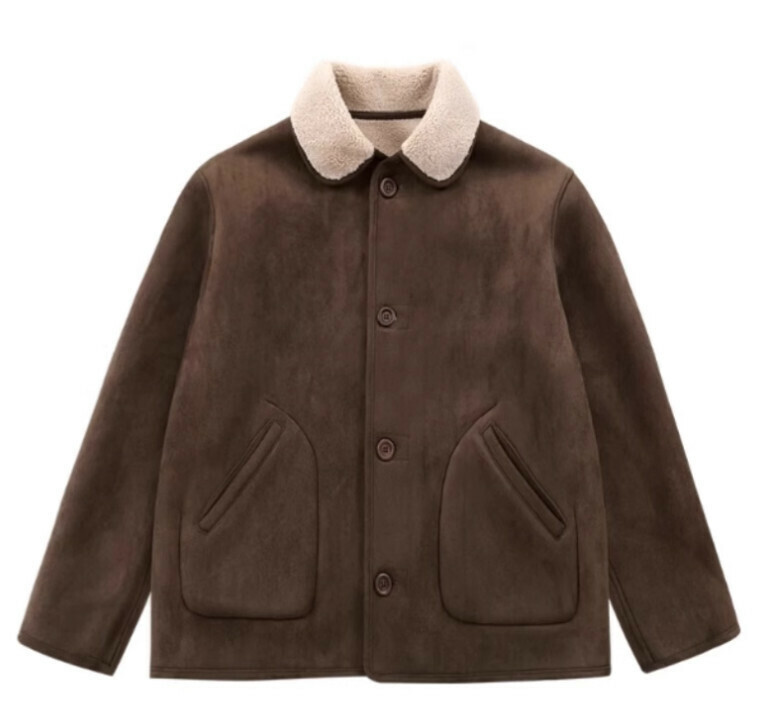 Hot selling furry short coat [brown] size [S size - XL size] [please contact customer service to confirm the delivery size after placing the order]