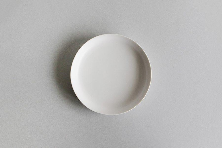 yumiko iihoshi porcelain - ReIRABO series 圓盤L / 恬靜白
