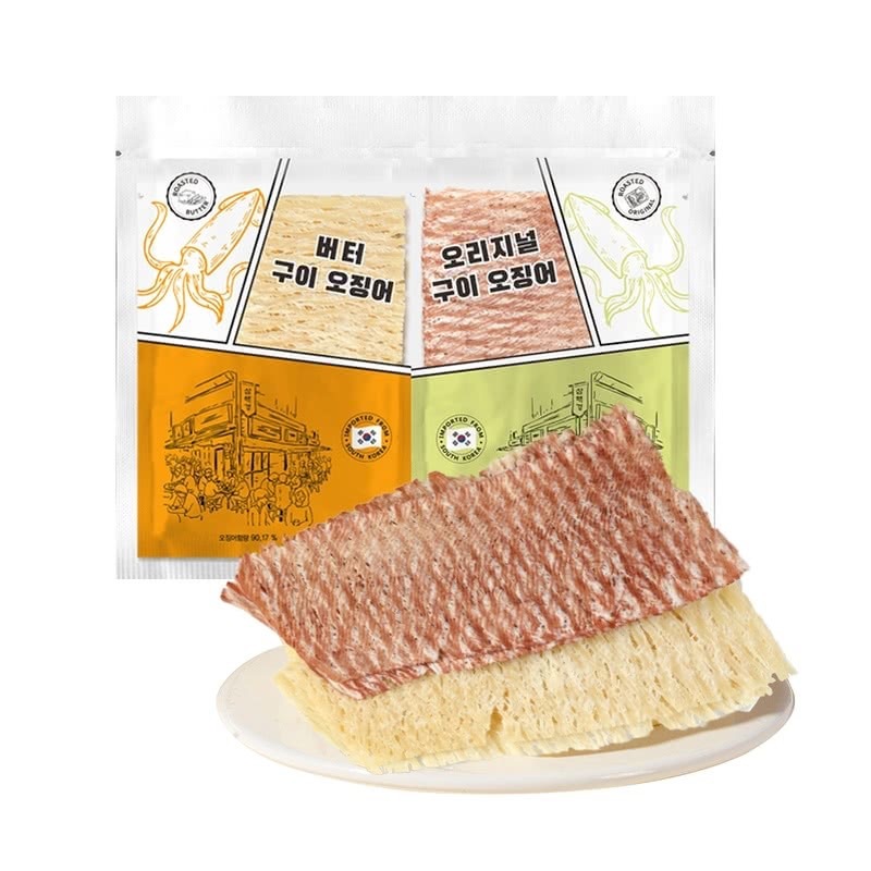 三海鯨烤魷魚絲  200克(黃油味烤魷魚絲100克/原味烤魷魚絲100克)