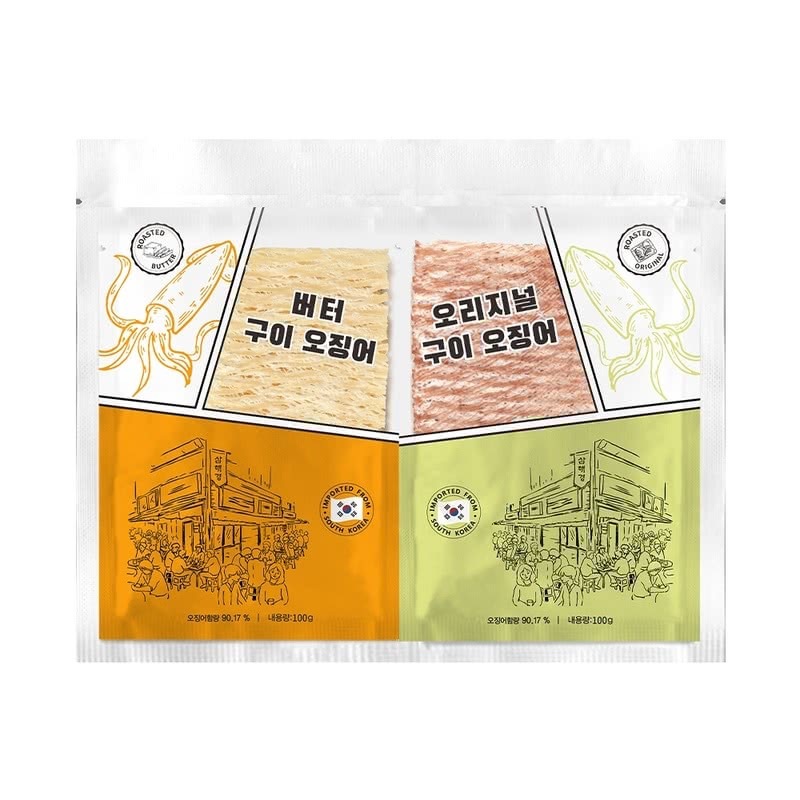 三海鯨烤魷魚絲  200克(黃油味烤魷魚絲100克/原味烤魷魚絲100克)