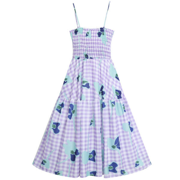 Hot Selling Plaid Stretch Suspender Skirt (Picture Color) (S-L Size) (Contact customer service after placing order to confirm delivery size)