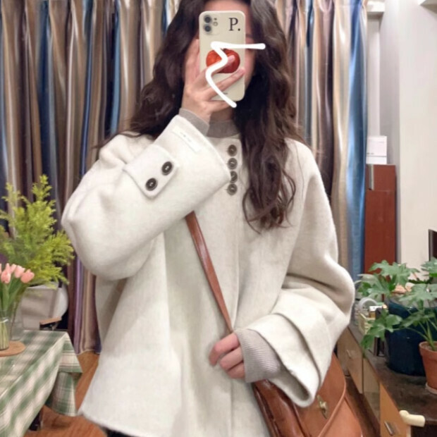 Hot selling woolen short coat [apricot coat] sizes [S-XL] [please contact customer service to confirm the delivery size after placing the order]