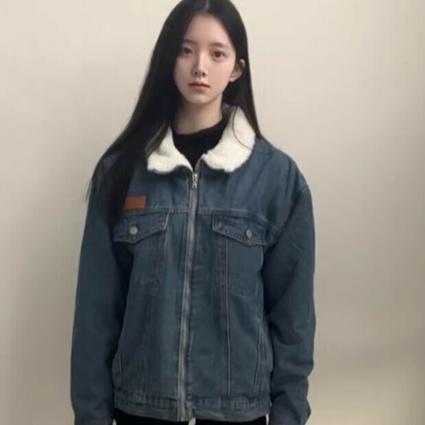 Hot Selling Denim Jacket [Washed Blue] Sizes [S-XL] [Please contact customer service to confirm the delivery size after placing the order]