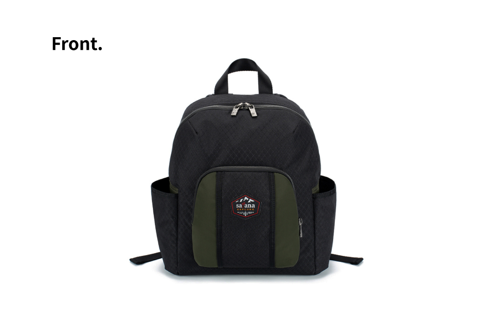 satana EXPLORE 探索生活後背包-軍綠色拼接 SOSE0080-326 正面照