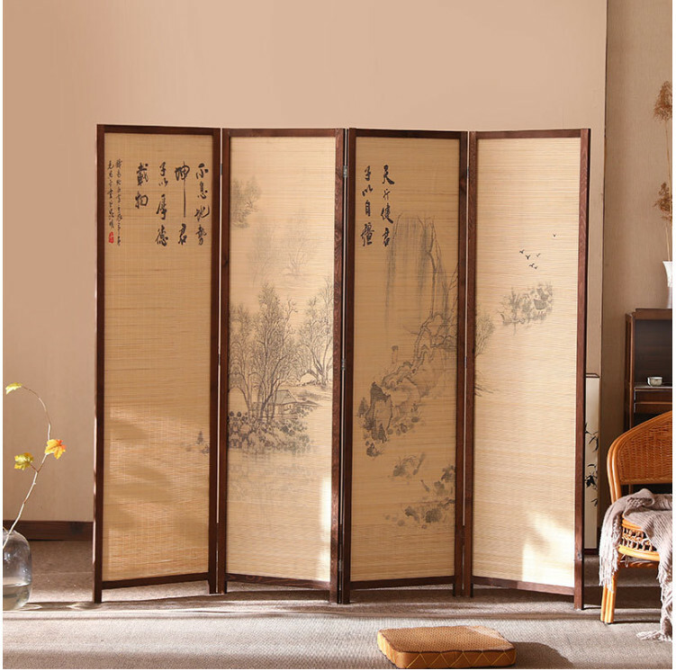 Popular wood furniture (4 pieces in total) Office screen, entrance partition, living room screen [Pattern 5] 4 pieces in total, 180x45cmx4 pieces