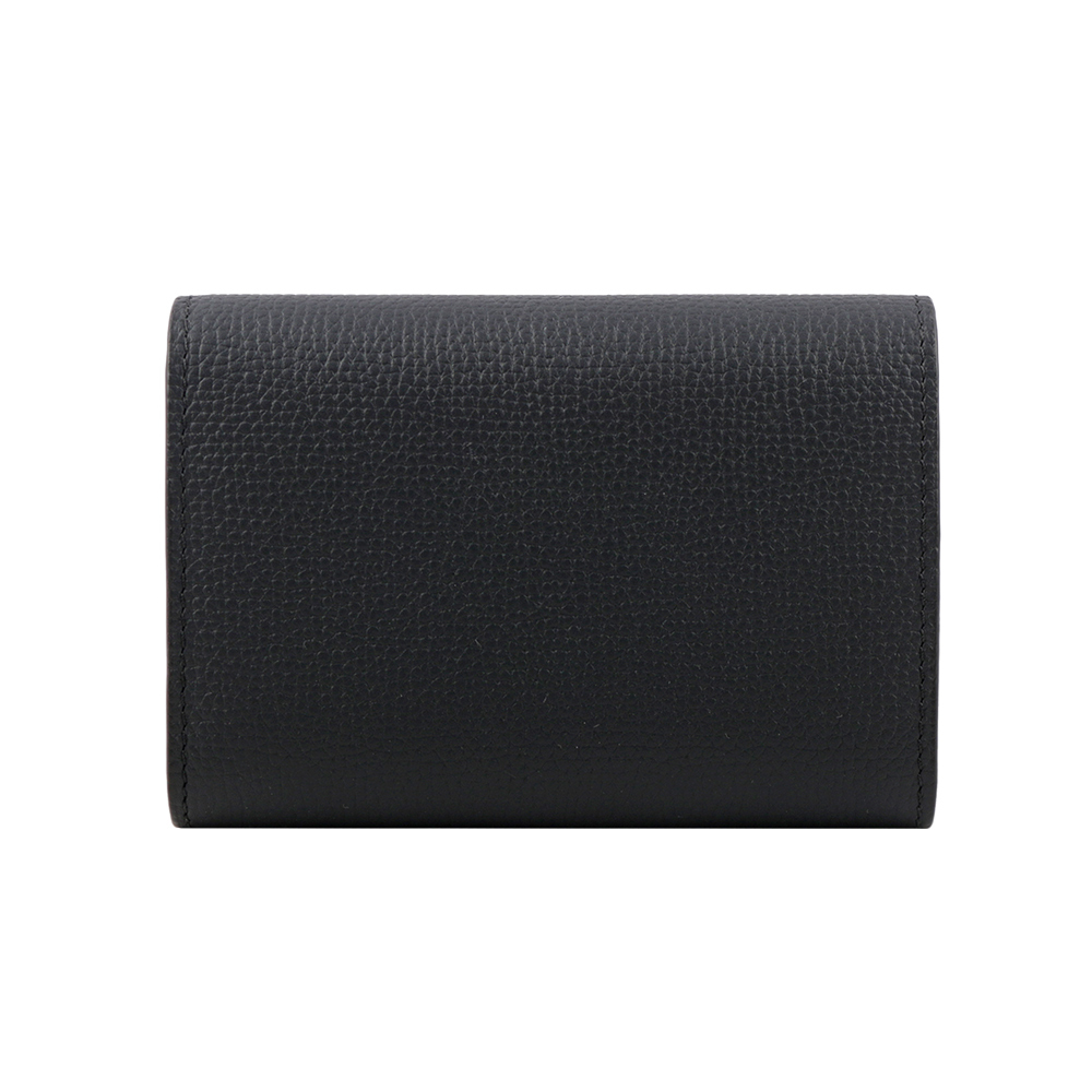 【LOEWE】Anagram 小牛皮釦式直立三折短夾(黑色) C821S33X07 1100
