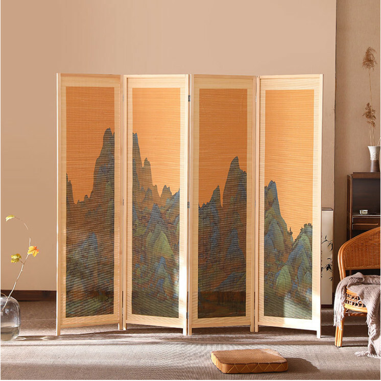 Popular wood furniture (4 pieces in total) Office screen, entrance partition, living room screen [Pattern 7] 4 pieces in total, 180x45cmx4 pieces
