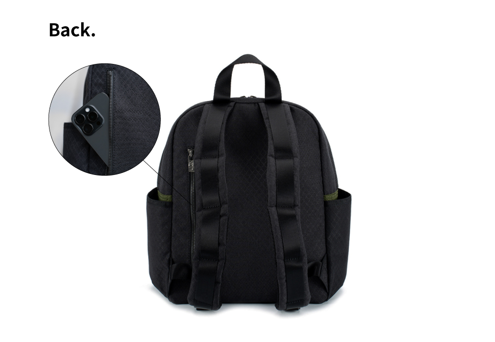 satana EXPLORE 探索生活後背包-軍綠色拼接 SOSE0080-326 背面照