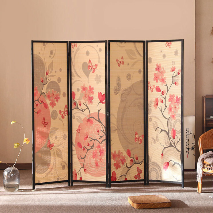 Popular wood furniture (4 pieces in total) Office screen, entrance hall partition, living room screen [Pattern 9] 4 pieces in total, 180x45cmx4 pieces