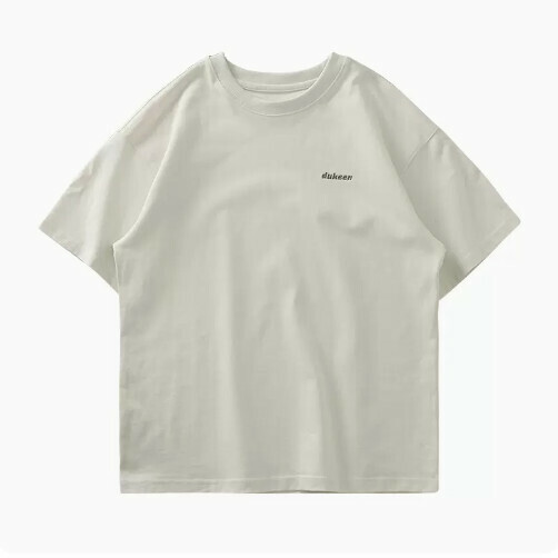 Loose Crew Neck Short Sleeve T-Shirt (M-2XL Off-White) (Contact customer service to confirm shipping size after placing an order)