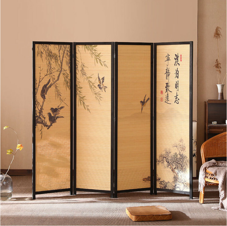 Popular wood furniture (4 pieces in total) Office screen, entrance hall partition, living room screen [Pattern 12] 4 pieces in total, 180x45cmx4 pieces