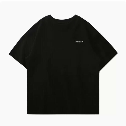 Loose Crew Neck Short Sleeve T-Shirt (M-2XL Black) (Contact customer service to confirm shipping size after placing an order)