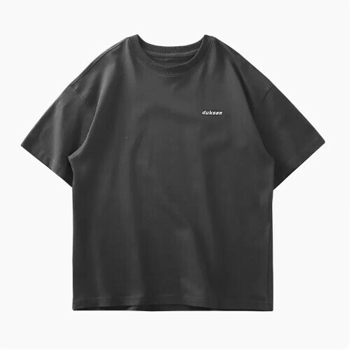 Loose Crew Neck Short Sleeve T-Shirt (M-2XL Dark Gray) (Contact customer service to confirm shipping size after placing an order)