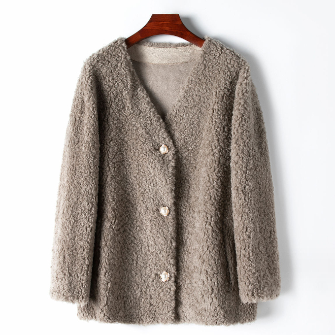 Hot selling wool particle jacket (one size fits all) (gray brown)