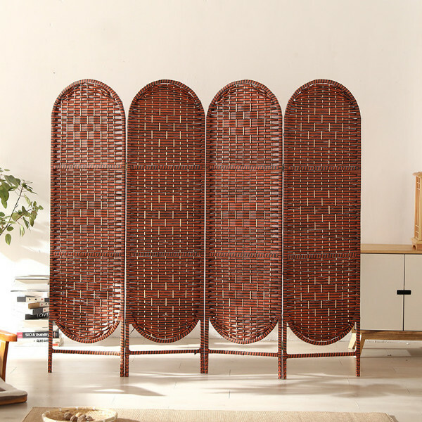 Popular wood furniture (4 pieces in total) Office screen, entrance partition, living room screen [brown], 4 pieces in total, 170x40cmx4 pieces
