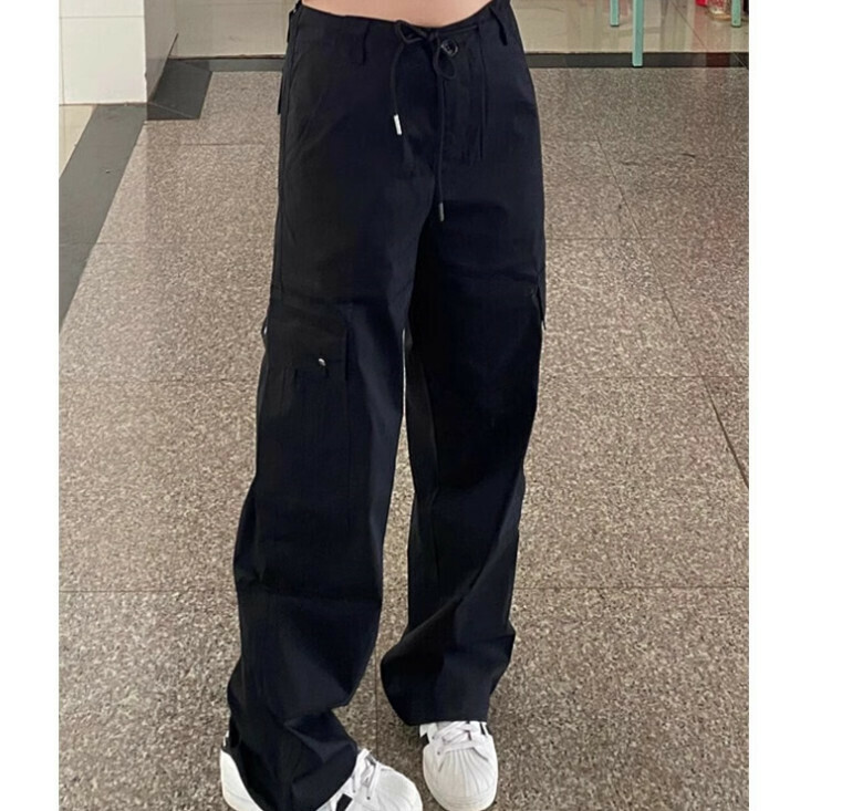 Hot selling wide leg pants, thin floor mopping pants [black trousers] sizes [S to XL] [please contact customer service to confirm the delivery size after placing the order]