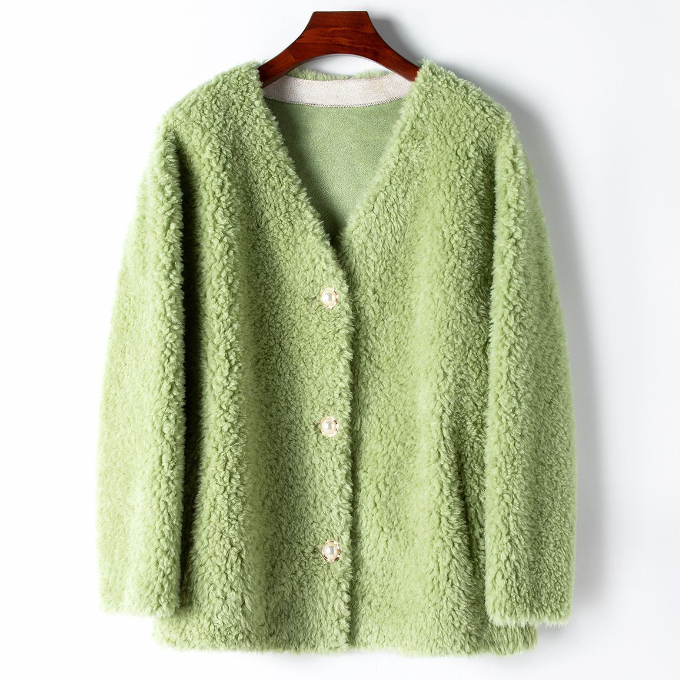 Hot selling wool particle jacket (one size fits all) (grass green)