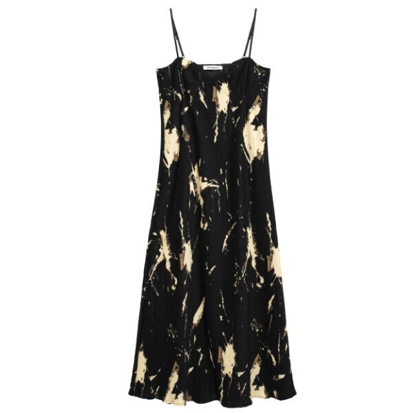 Hot selling shell ink suspender dress (floral suspender) (S-L size) (contact customer service after placing the order to confirm the delivery size)