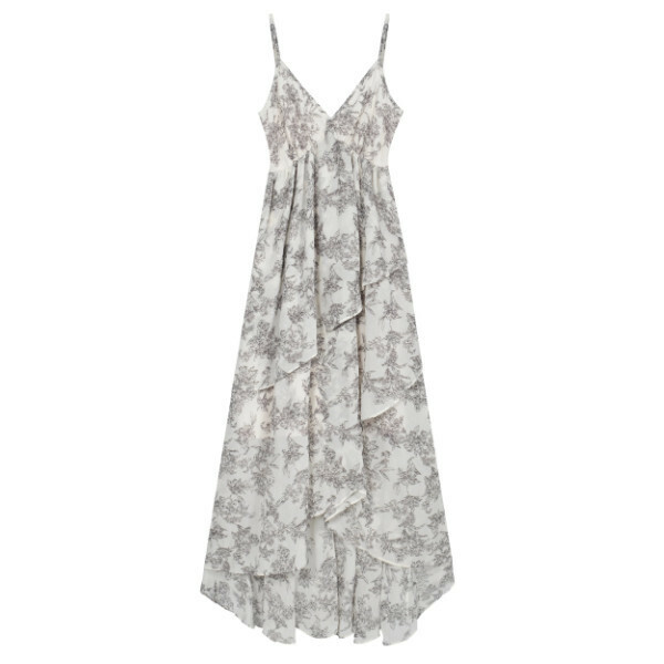 Hot selling V-neck backless floral suspender dress (color) (S-L size) (contact customer service after placing the order to confirm the delivery size)