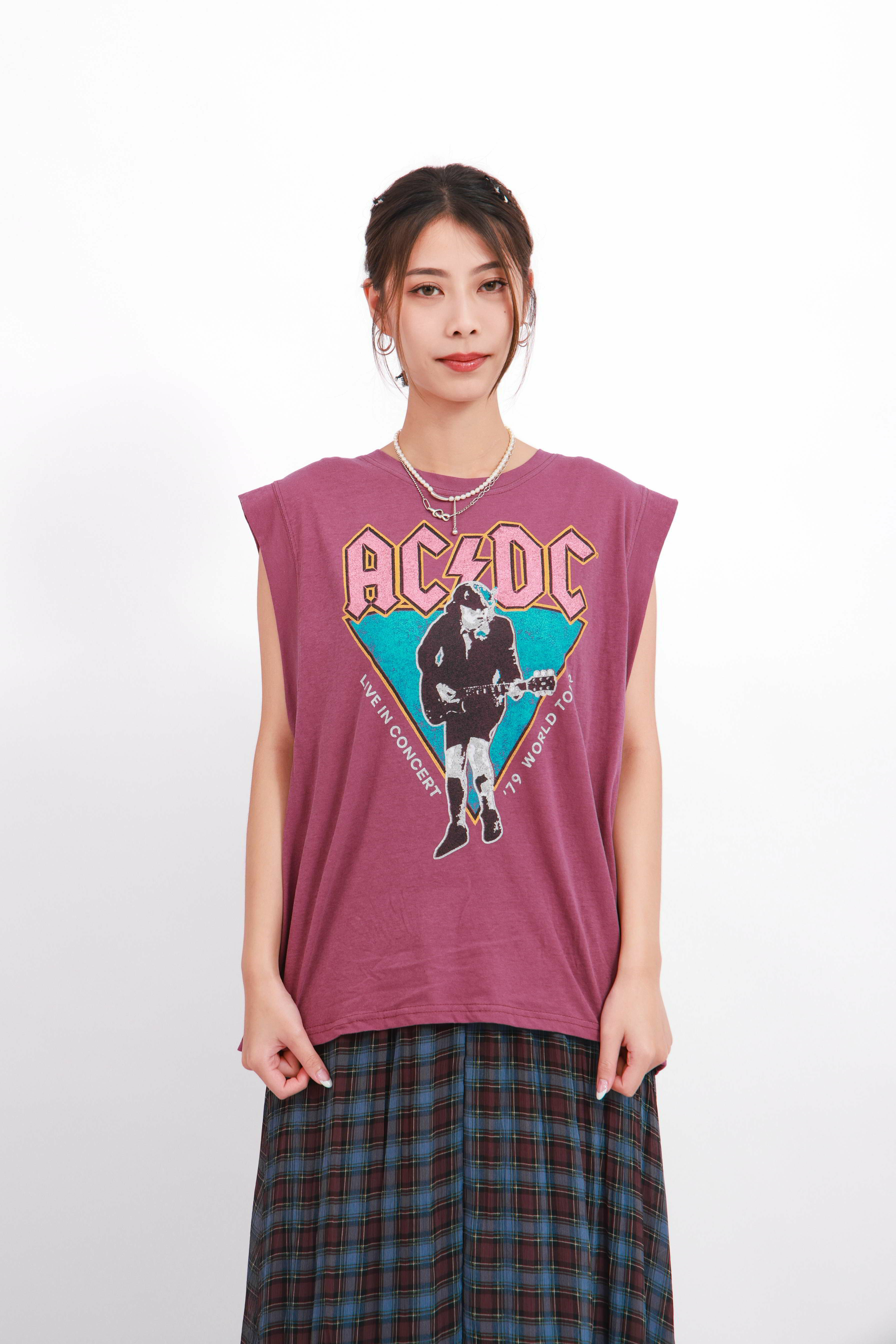 AC/DC洗水大夾背心 (現貨款式）