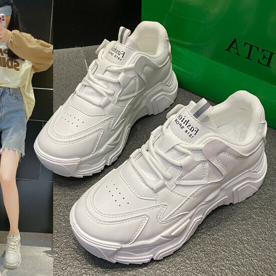 熱賣厚底百搭老爹鞋【白色】【35-40碼】（下單後請聯絡客服確認發貨尺碼）