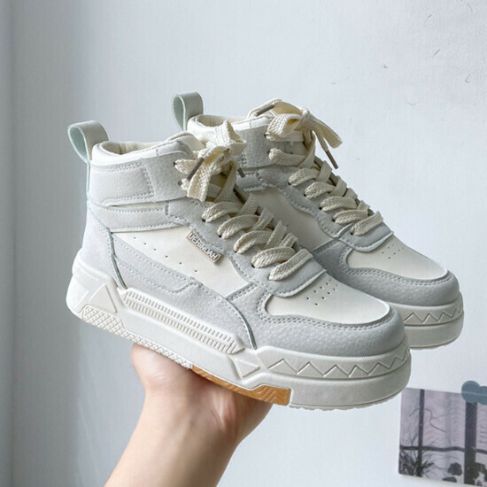 Hot selling high-top casual sneakers [off-white] [size 35-40] (please contact customer service to confirm the delivery size after placing the order)