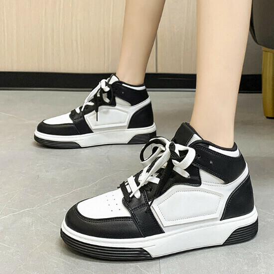 Hot selling high-top sports and casual sneakers [black] [size 35-40] (please contact customer service to confirm the delivery size after placing the order)