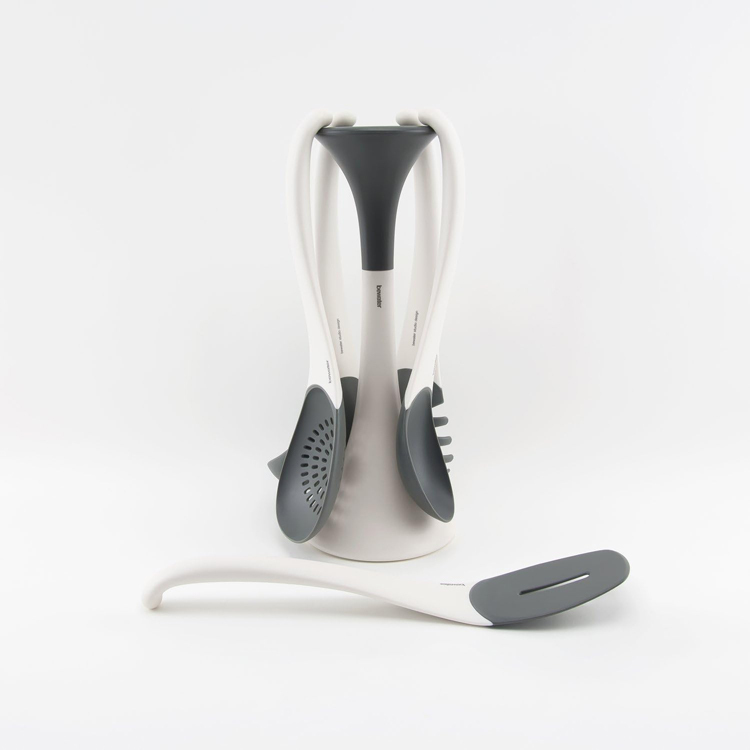 Bewater 檯面廚具用品五件組(鍋鏟2式、湯勺、撈麵勺、濾湯勺)