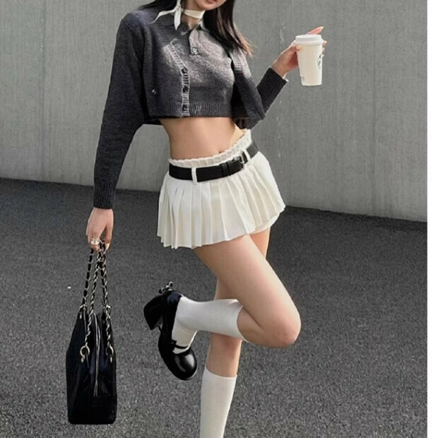 Hot selling A-line skirt [White] Sizes [S-XL] [Please contact customer service to confirm the delivery size after placing the order]