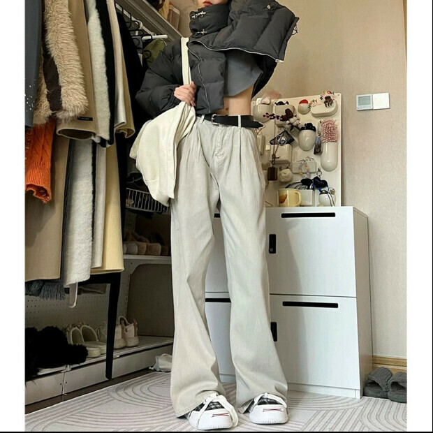 Hot selling casual floor-length trousers [khaki] sizes [S-XL] [please contact customer service to confirm the delivery size after placing the order]