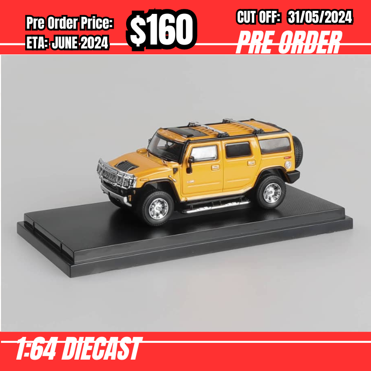 PO-$160 * Lulu Model * 1:64 Hummer H2 Yellow [OD29/05]