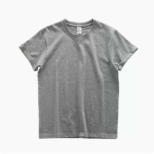 Loose Crew Neck Short Sleeve T-Shirt (XS-XXL Gray) (Contact customer service to confirm shipping size after placing an order)