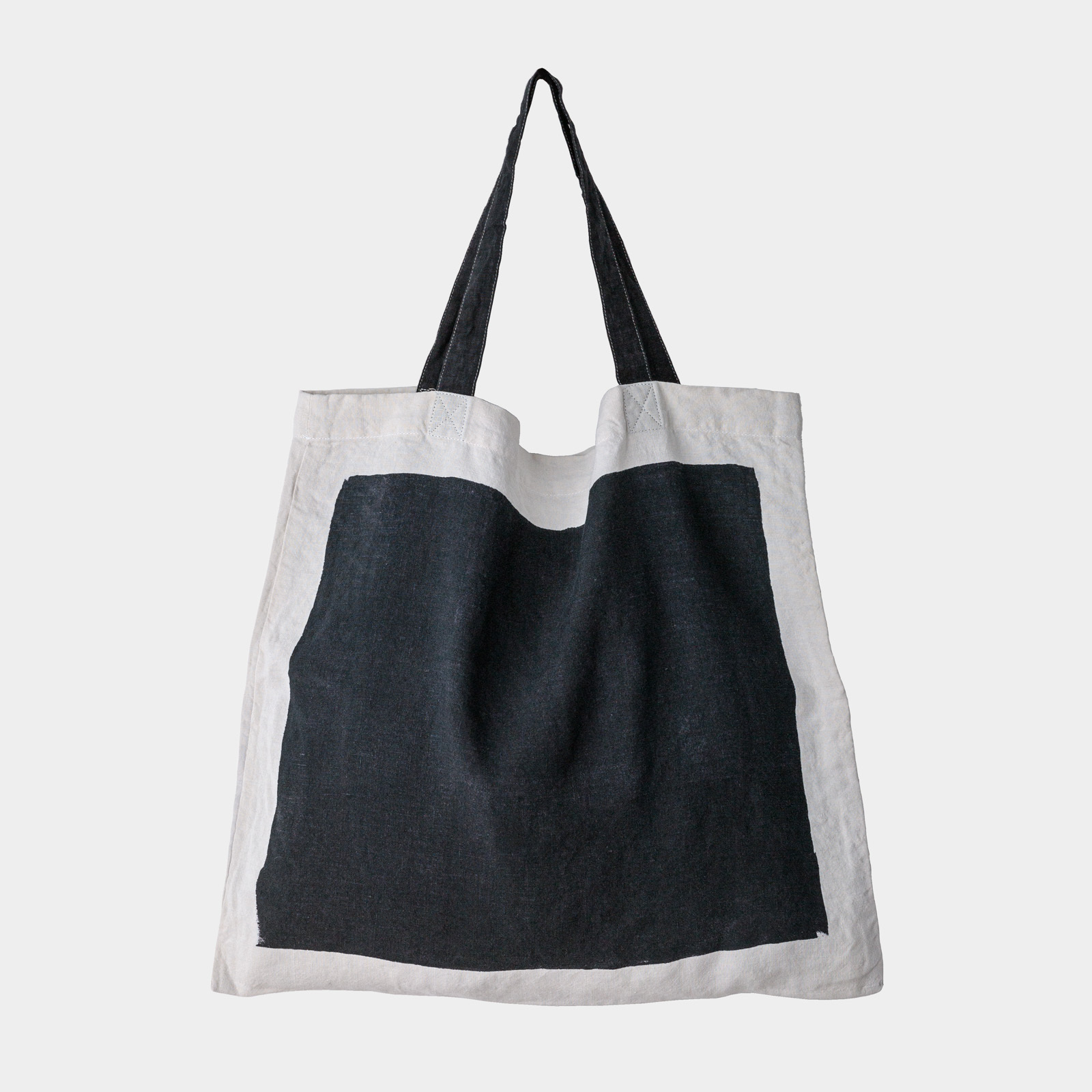 BERTOZZI 純粹•皮耶亞麻肩背包 黑色