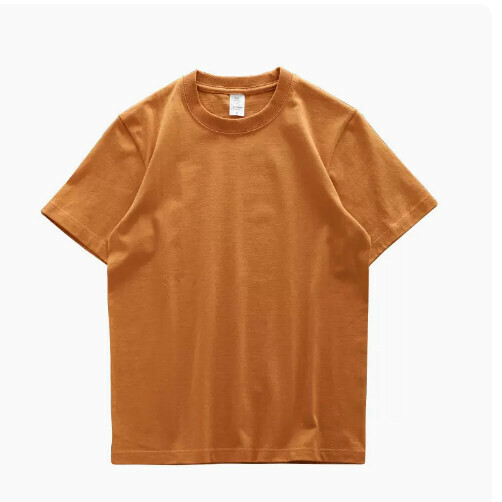 Loose Crew Neck Short Sleeve T-Shirt (XS-XXL Ginger) (Contact customer service to confirm shipping size after placing an order)