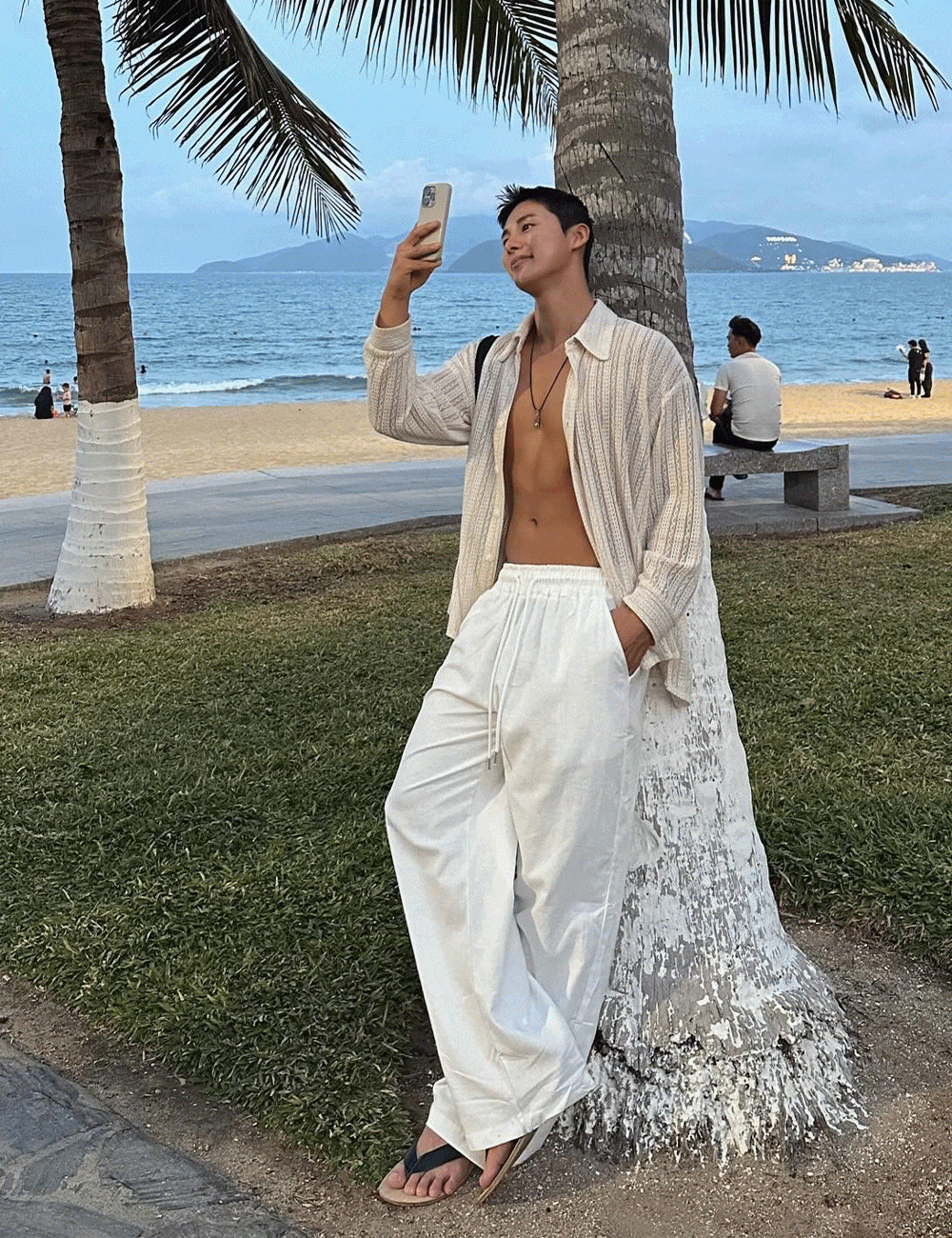 熱情網眼寬版襯衫