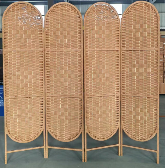 Popular wood furniture (4 pieces in total) Office screen, entrance partition, living room screen [raw wood color] 4 pieces in total, 170x40cmx4 pieces