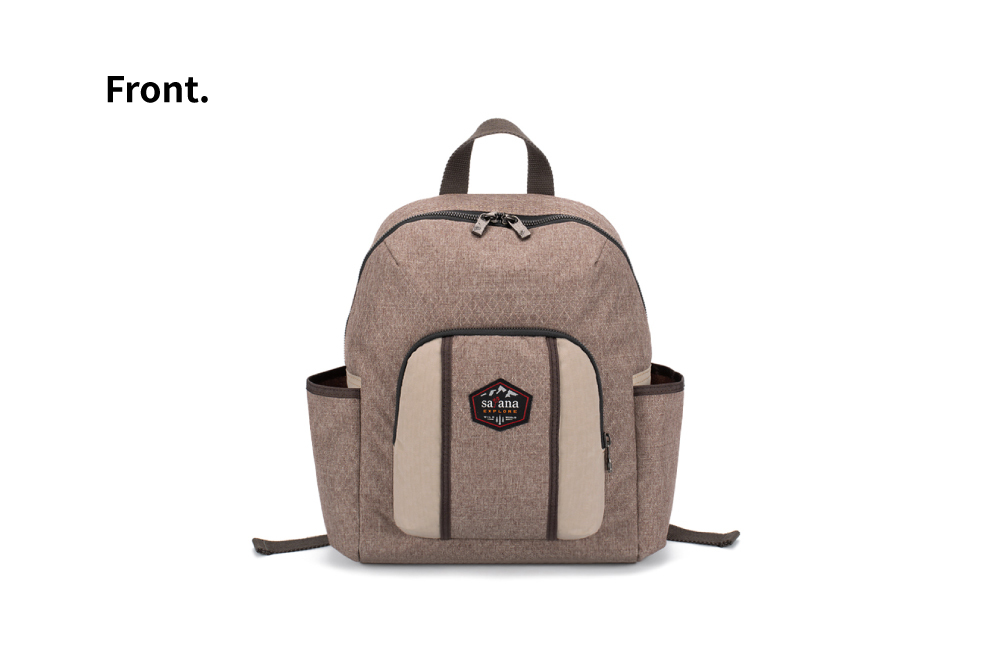 satana EXPLORE 探索生活後背包-奶茶色拼接 SOSE0080-421 正面照