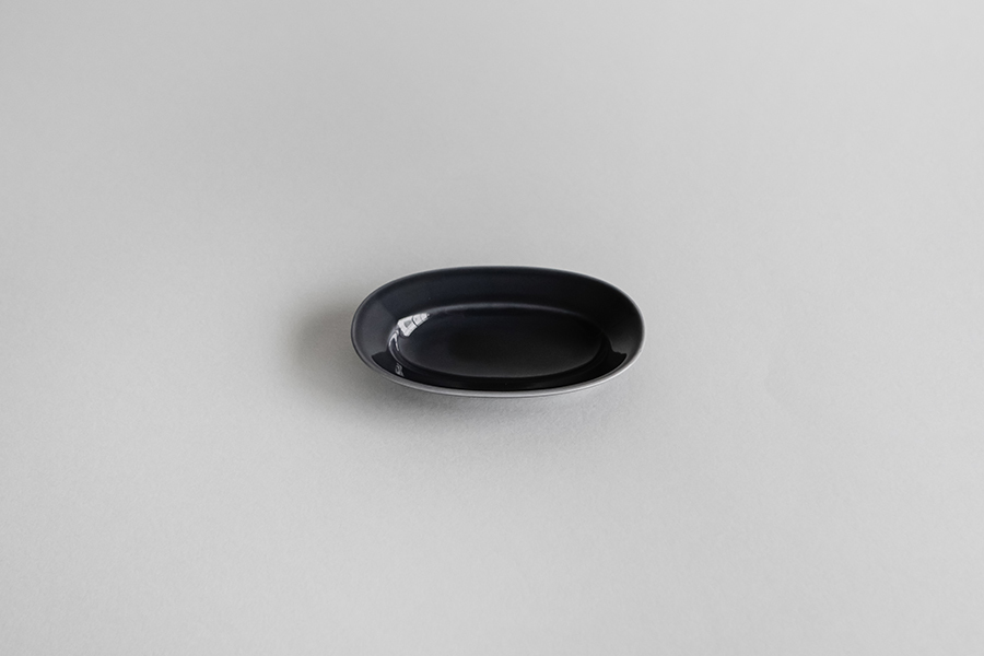 yumiko iihoshi porcelain - Oval plate橢圓盤/ SS / 月光灰