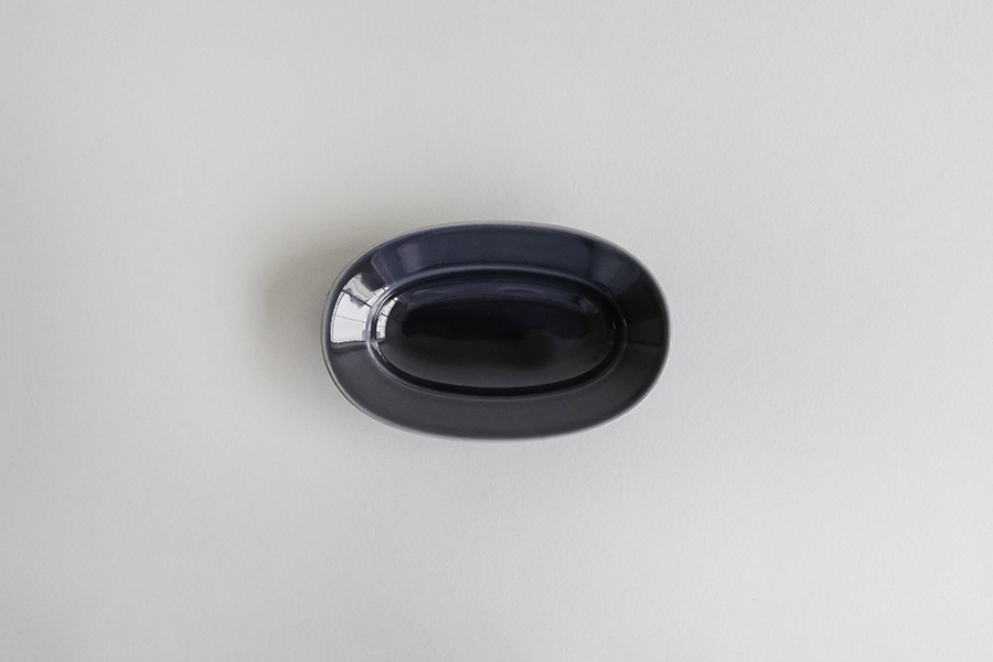 yumiko iihoshi porcelain - Oval plate橢圓盤/ SS / 月光灰