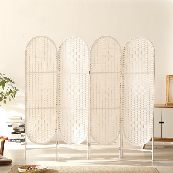 Popular wood furniture (4 pieces in total) Office screen, entrance partition, living room screen [white] 4 pieces in total, 180x50cmx4 pieces
